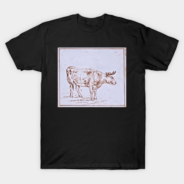 drawing of a grazing cow T-Shirt by SHappe